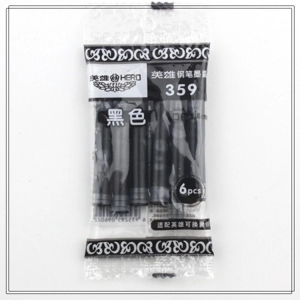 30 pieces Portable Ink Cartridge Fountain Pen Refills Blue Black 3.4mm Caliber Refill Free Shipping | Канцтовары для офиса и