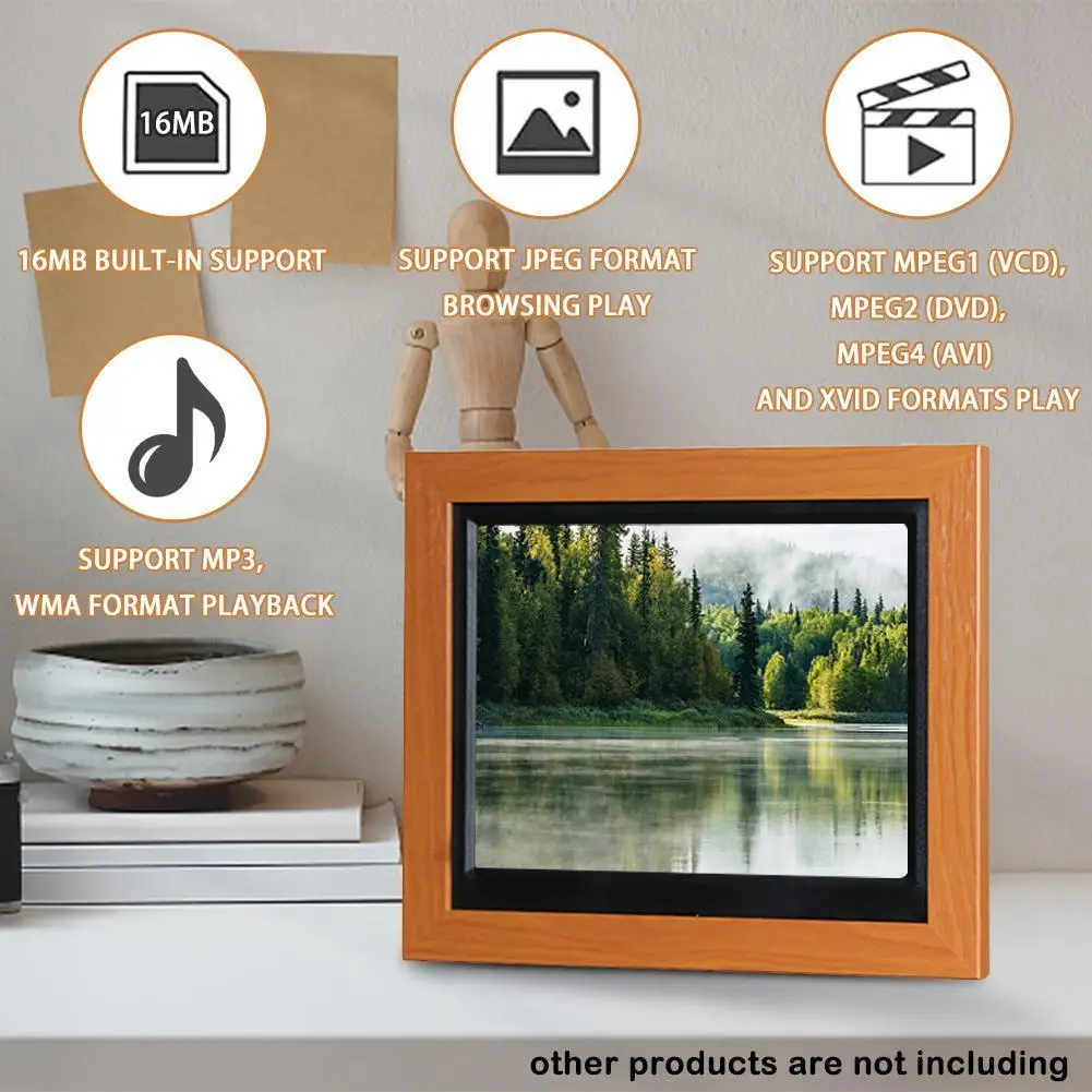 

Бытовые товары, цифровая фоторамка HD со светодиодсветодиодный подсветкой, Электронная фотография, будильник, воспроизведение видео MP3