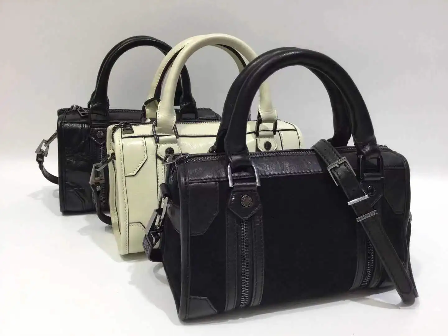 

New Women's Sunny XS Vintage Patent Bag Ladies Small Black Grained Leather Shoulder Bag Hand Bag With Removable Adjustable Strap