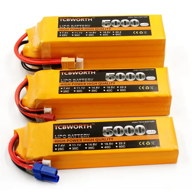 

TCBWORTH Batteries 6S 22.2V 5000mAh 25C RC Toys LiPo battery For RC Helicopter Quadrotor Airplane AKKU Drone Car Truck 6S LiPo