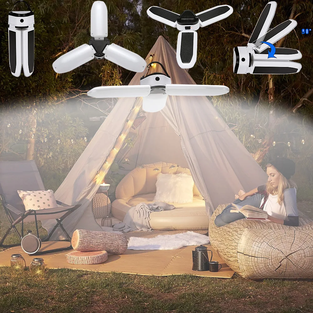 

Camping Lights Portable Light Camping Light Led Rechargeable workshop Lamp Emergency Camp Equipment Bulb Powerful Solar or USB