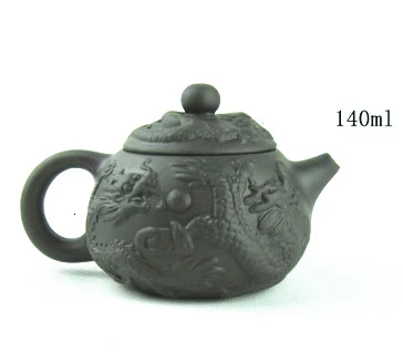 140ml Прямая поставка, чайный горшок из фиолетовой глины, традиционный китайский чайный горшок, чайник с драконом и Фениксом, чай премиум класса, чайный набор из фиолетовой глины - Цвет: 140ml