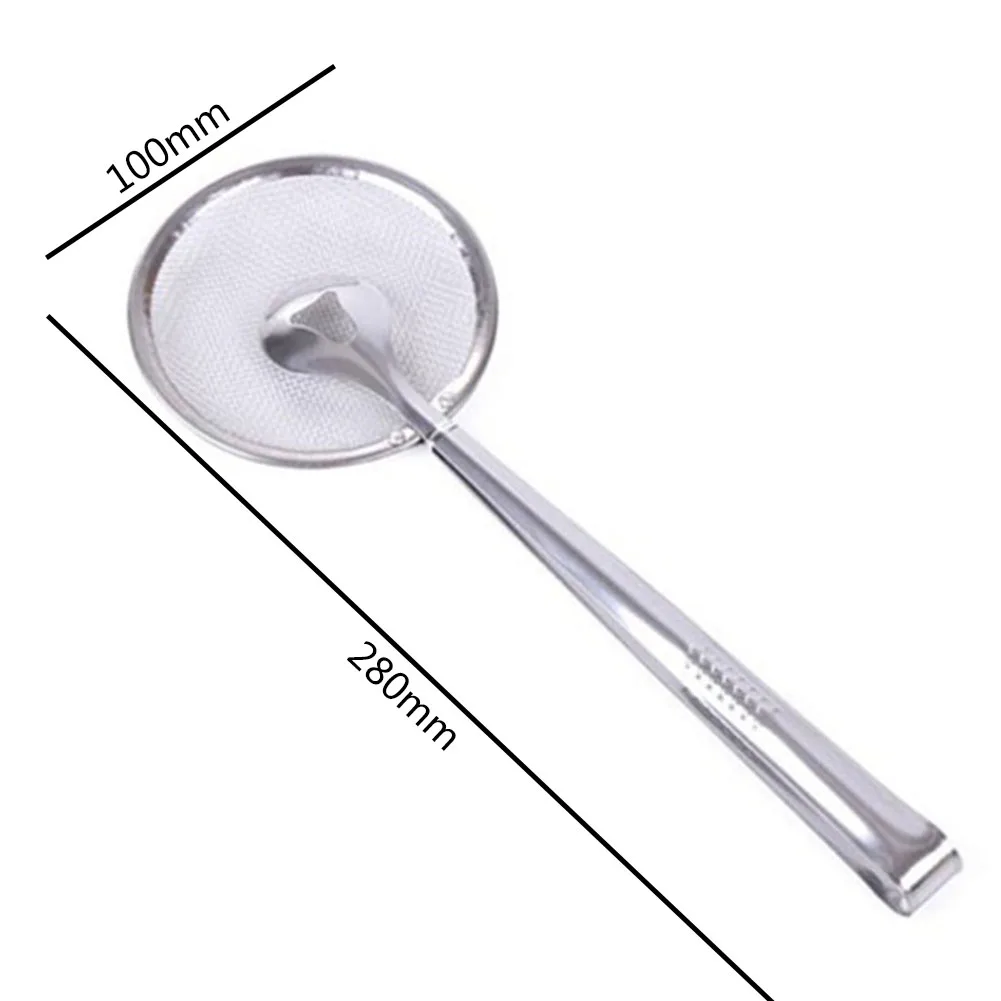 

Stainless Steel Clamp Oil Frying Filter Spoon Vegetables Snack Fried Food Strainer for Household Kitchen Ornaments
