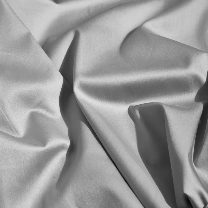 melhor 4 Pçs Cor Sólida Cinza Prata Capa De Edredão Folha De Cama Conjunto Luxo Jacquard Algodão Egípcio Macio Conjunto Cama Queen Size Conjunto