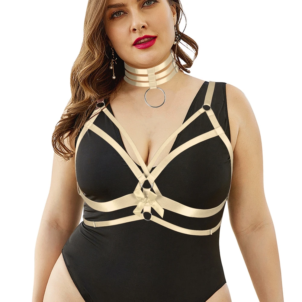 

Erotic Lingerie Harness Fashion Goth Suspenders Socks Women's Underwear Body Bondage Sexy Stockings With Belt Garter Plus Size