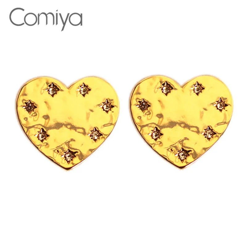 Модные дизайнерские Золотые женские серьги в стиле панк милые с золотыми