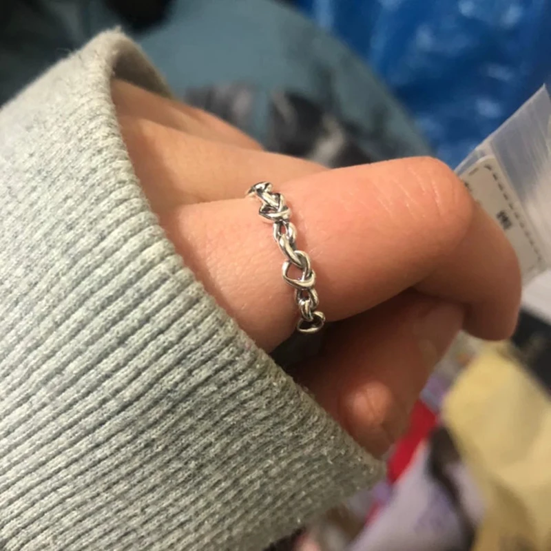 Женские кольца на палец CUTEECO простые элегантные серебряного цвета с