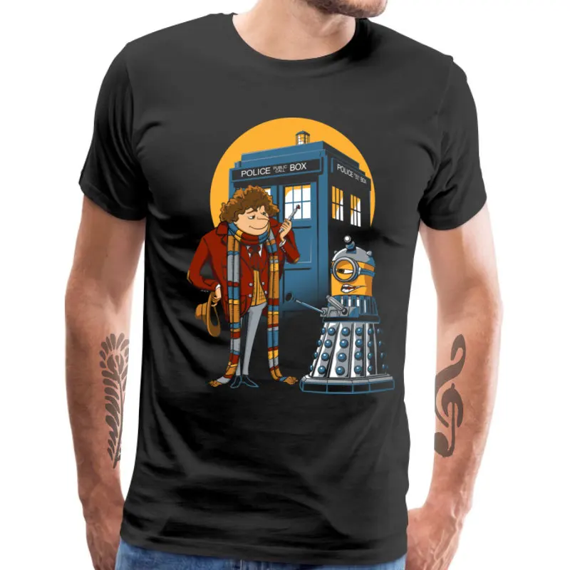 Мужская футболка Доктор Кто на день рождения с миньонами подарок Рождество топы