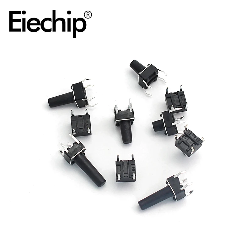 200pcs/lot 10 value Mini Button Switch kit 6*6 rice cooker / telephone PCB board maintenance use 6x6x4.3 Keys | Электронные