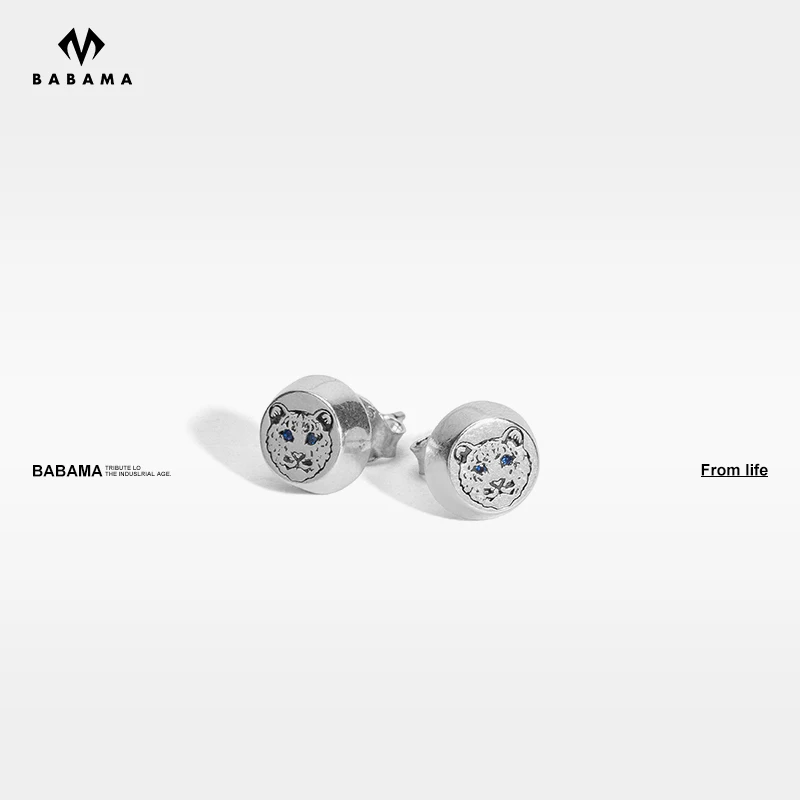 

Серьги Babama с леопардовым рисунком снега в дикой природе, новые серьги из серебра 925 пробы, классные уличные серьги Hipp