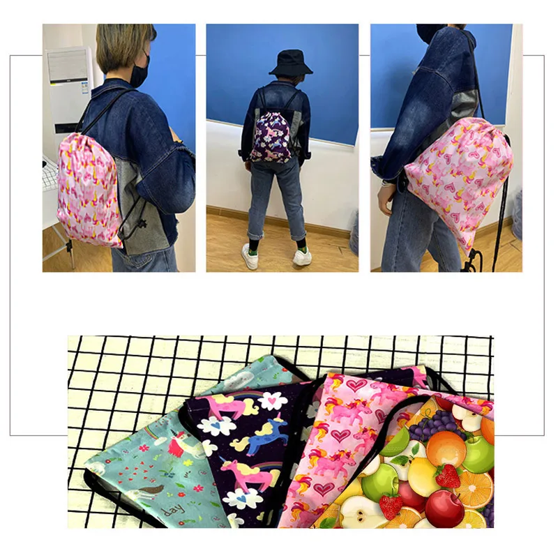 

Sun Moon Wicca Drawstring Bag Women Canvas Backpack Ladies Large Capacity Storage Bags for Travel Girls Daypack Bookbag Gift
