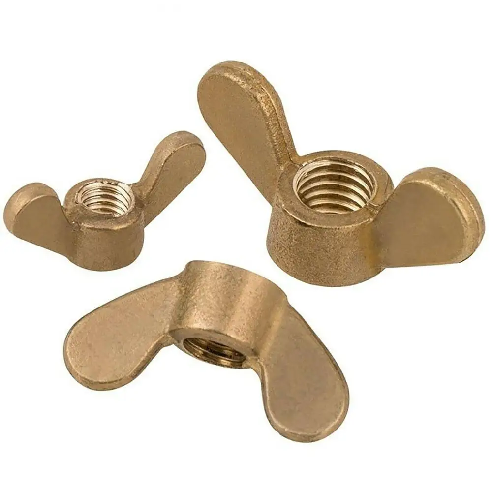 

Solid Brass Wing Nuts Butterfly Nuts Hand Tighten Nuts For Bolts & Screws M3 M4 M5 M6 M8 M10 M12