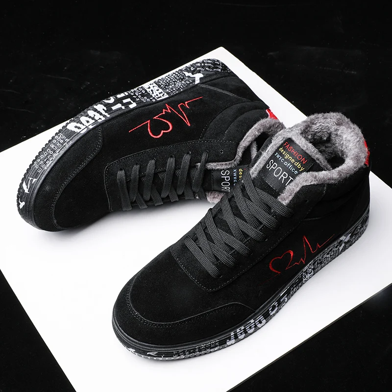 Женская обувь зимние женские ботинки теплая плюшевая Повседневная красная