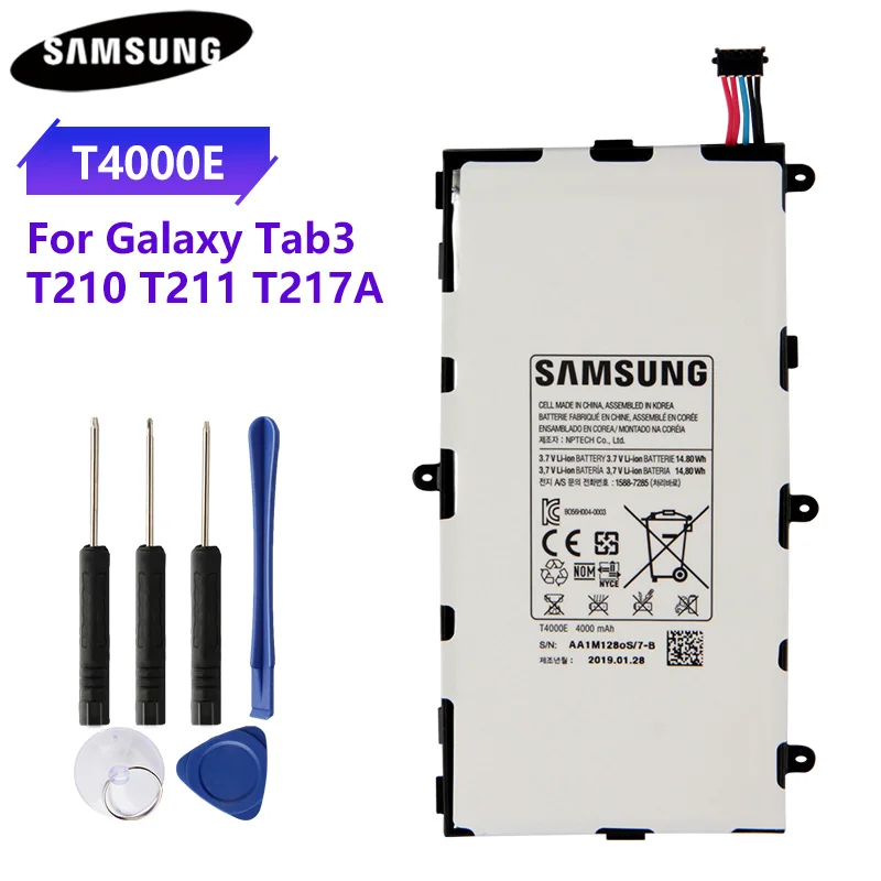 

100% Original Tablet Battery T4000E T4000C T4000U For Samsung GALAXY Tab3 7.0 T210 T211 T2105 T217A Genuine Batteries 4000mAh