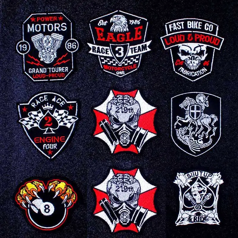 Мотоцикл Байкер патч вышитые патчи для одежды Рыцари Тамплиер печать женская