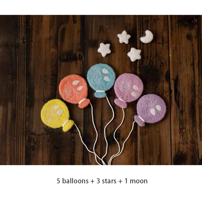 

newborn baby photography accessories props infant photo props air ballon felt doll