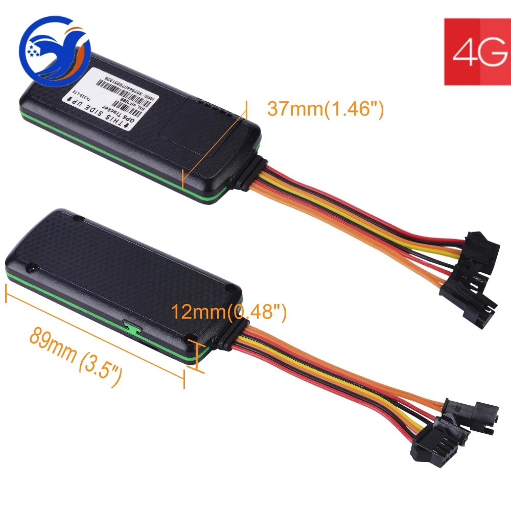 car GPS Tracker cut off engine 7-72V TK319-L Vehicle motorcycle tracking 4G Global use Free APP GPS Locator SOS Overspeed alarm