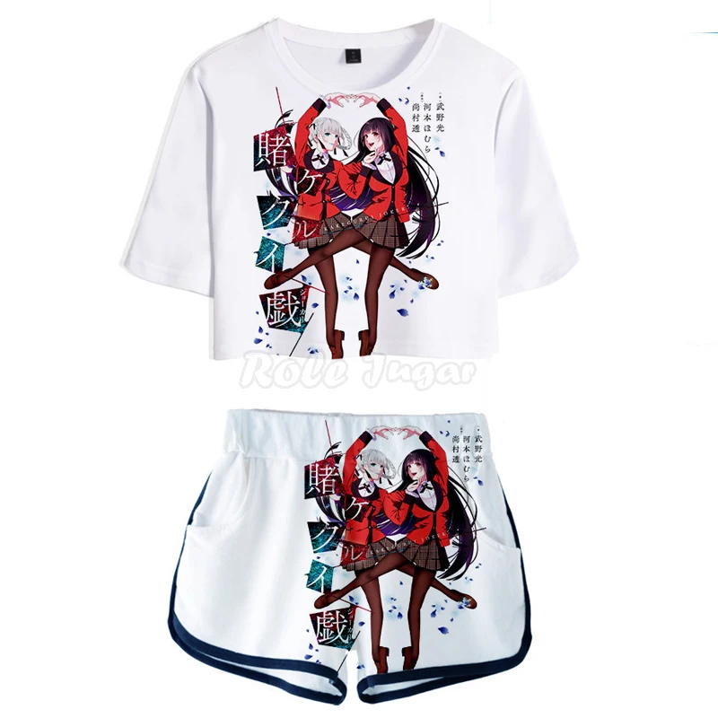 

Anime Jabami Yumeko Momobami Kirari Cosplay T-shirt + Shorts Suits Summer Casual Kids Unisex 3D Printing Tees Sportswear C29M237