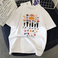 2021 favourite women friends series letter o neck white tees cute couple casual t shirts harajuku korean style graphic tops tees