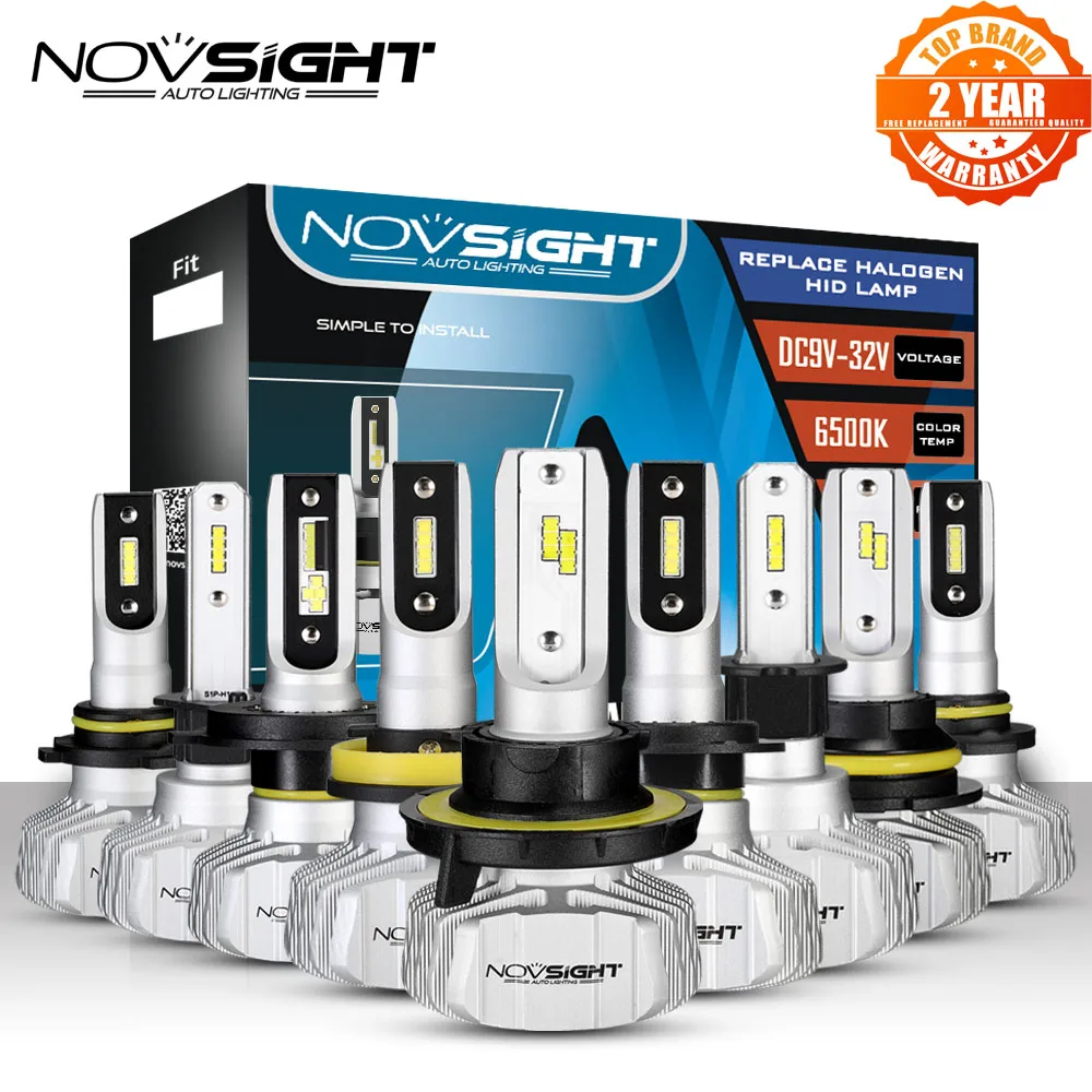 NOVSIGHT H4 H7 H11 H1 CSP светодиодный 9005/HB3 9006/HB4 H13 9007 H3 H8 10000Lm Автомобильные фары