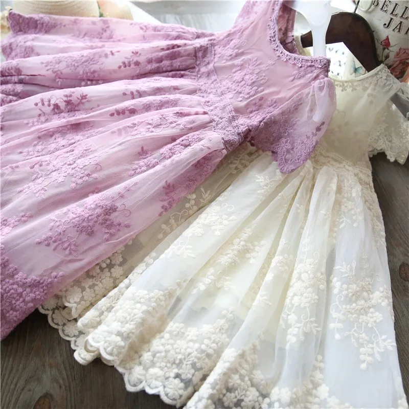 

Girls Fashion Clothing Summer Lace Dress Princess Birthday Dress Little Girl Christmas Party Performing Costumes
