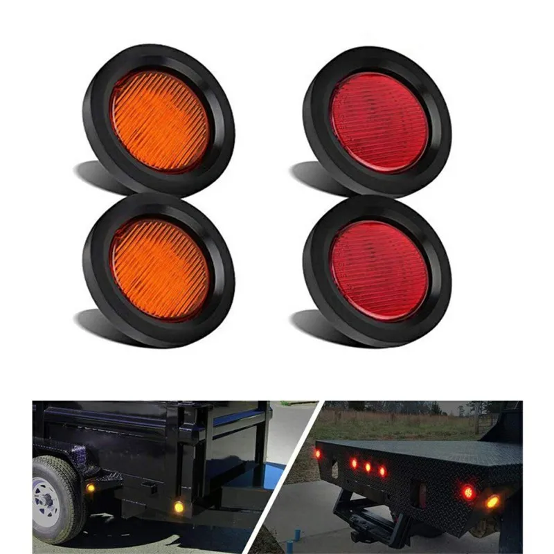 Светодиодный круглый габаритный фонарь 24 В для грузовика и прицепа 2 дюйма 7
