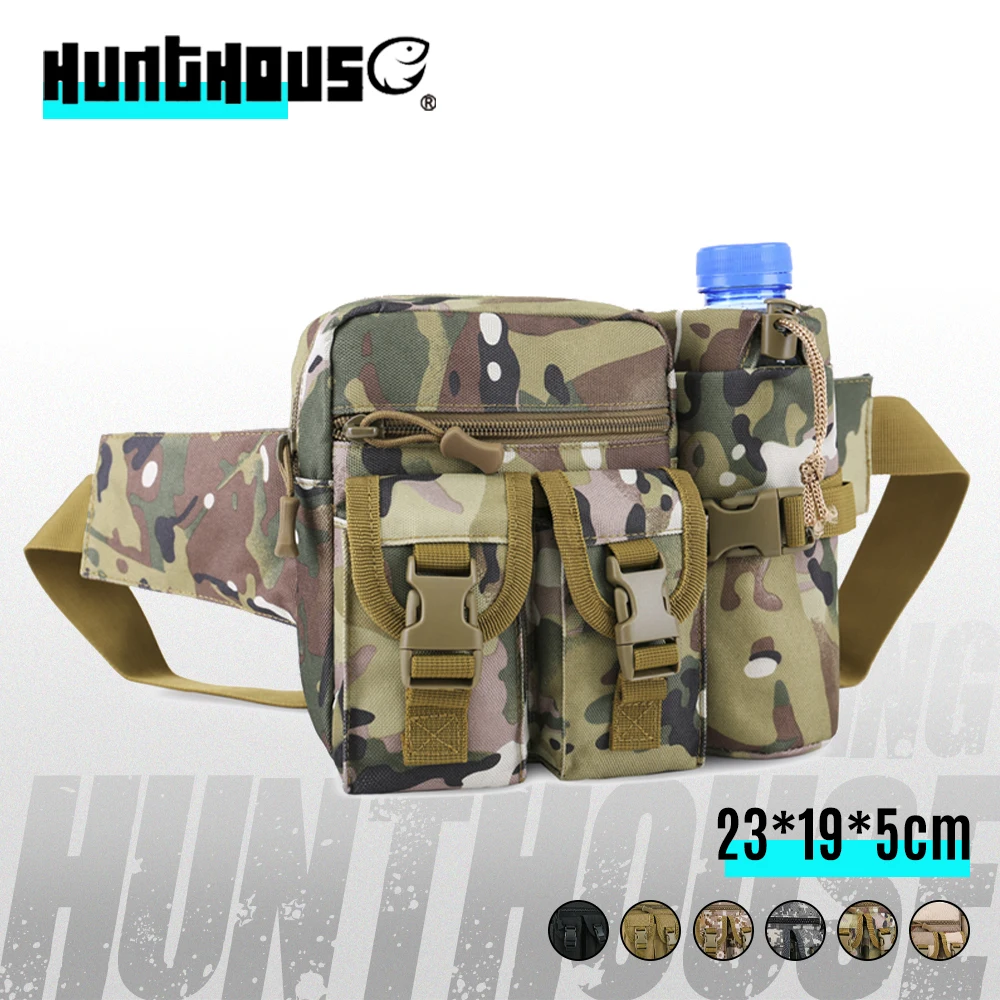 

Hunthouse fishing bag 23*19*5cm waist bag Oxford Cloth Polyester Material outdoor sport fishing tactical tools