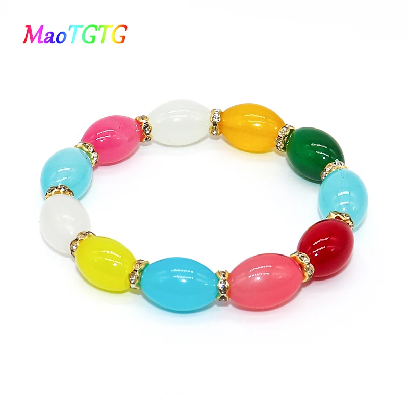 

Stained Glass Beaded Bracelet For Women Hand Jewelry 2019 New Fashion Bangle Top Quality Gifts