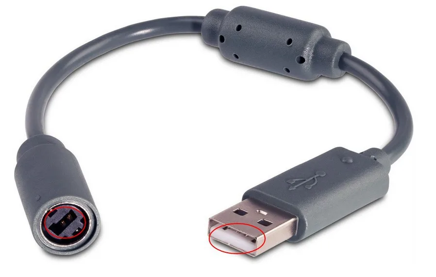 10 шт. USB Кабель адаптер Замена шнура для Xbox 360 проводной игровой контроллер|Кабели|