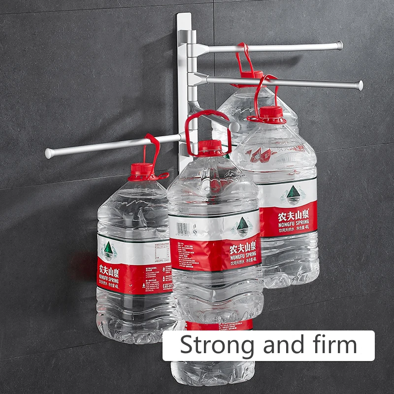 

8 Color Bathroom Shelf 180 Degree Rotating Towel Railing Stainless Steel Free Punching Rack Towel Hook Mobile Wall Hanging Rod