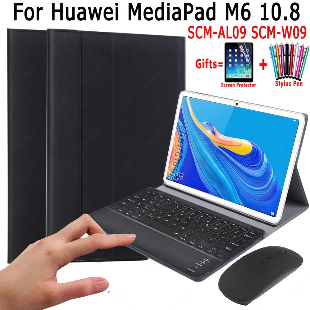 case with touchpad keyboard for huawei matepad 10 4 t10s 10 1 pro 10 8 mediapad m5 10 pro m6 10 8 m5 lite 10 t5 with mouse cover free global shipping