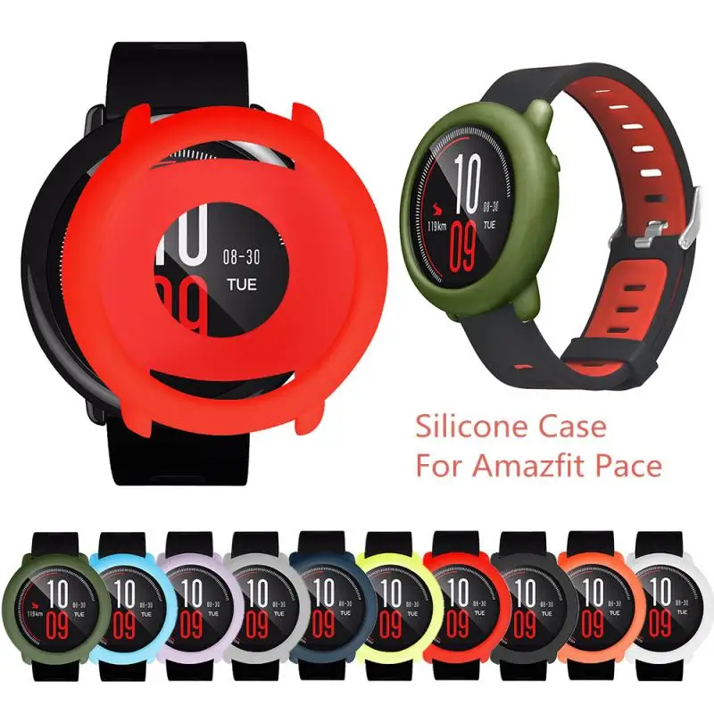 

Silicone Protective Soft Cases For Your AMAZFIT Smart Watch Frame Watch Shell Cpver Smart Watch Cover Amazfit Pace For Xiaomi