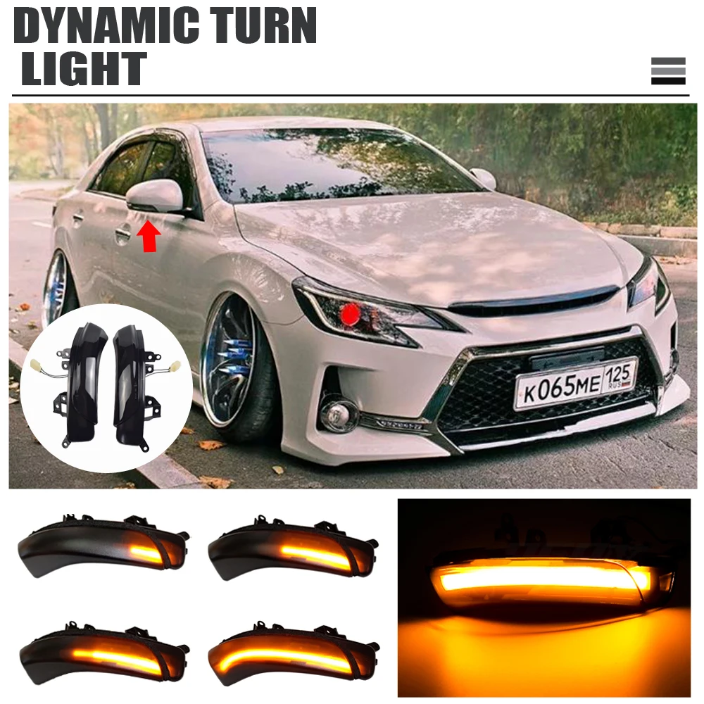 Поворотники для зеркала заднего вида Toyota Avalon Wish Prius Mark X Crown REIZ последовательный