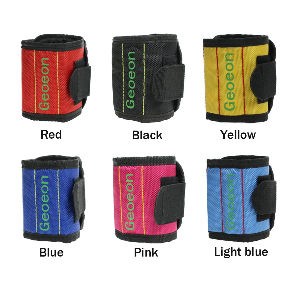 Geoeon Polyester Magnetic Wristband Portable Tool Bag Electrician Wrist Belt Screws Nails Drill Bits Holder Repair D28 | Инструменты
