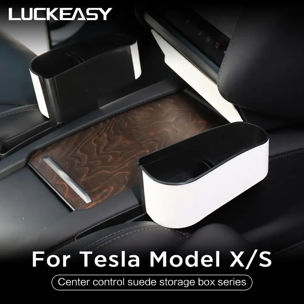 

LUCKEASY Interior modification Accessories for Tesla ModelX and ModelS 2017-2020 Storage box for car central control side