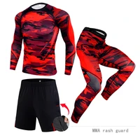 winter mens long sleeve pants thermal underwear set tight compression fitness underwear sweat sports suits for workout men mma