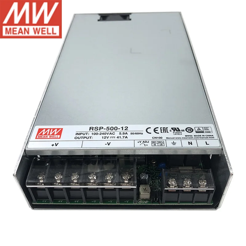 MEAN WELL RSP 500 12 импульсный источник питания 110 В/220 В переменного тока на постоянного