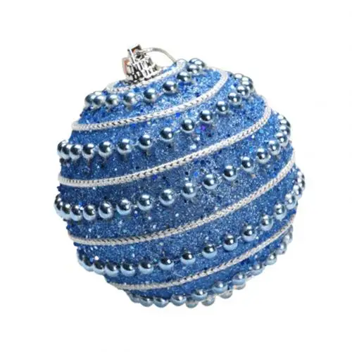 Sapphire Blue Легкий многоразовый Блестящий пенопластовый шар-безделушка, подвеска для свадьбы, вечеринки, сада, рождественской елки, подвесной декор, легко повесить на елку - Цвет: Sapphire Blue