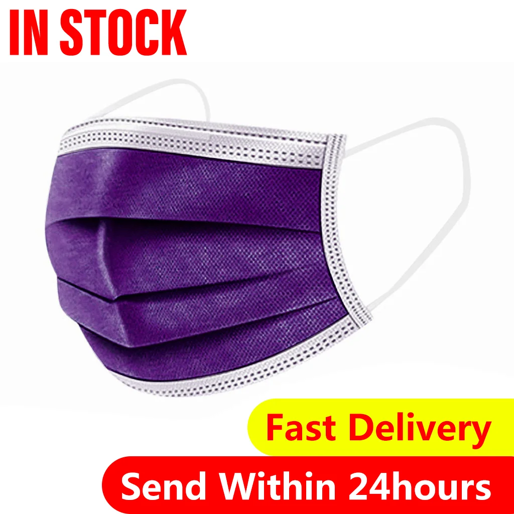 Маска одноразовая Нетканая для лица маска 3 слойная дышащая с фильтром заушными