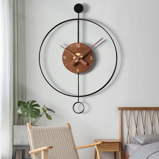 

Nordic Simple Modern Clock Wall Clock Living Room Home Light Luxury Clock Decoration Clock Creative Personality Wall Clock LD409