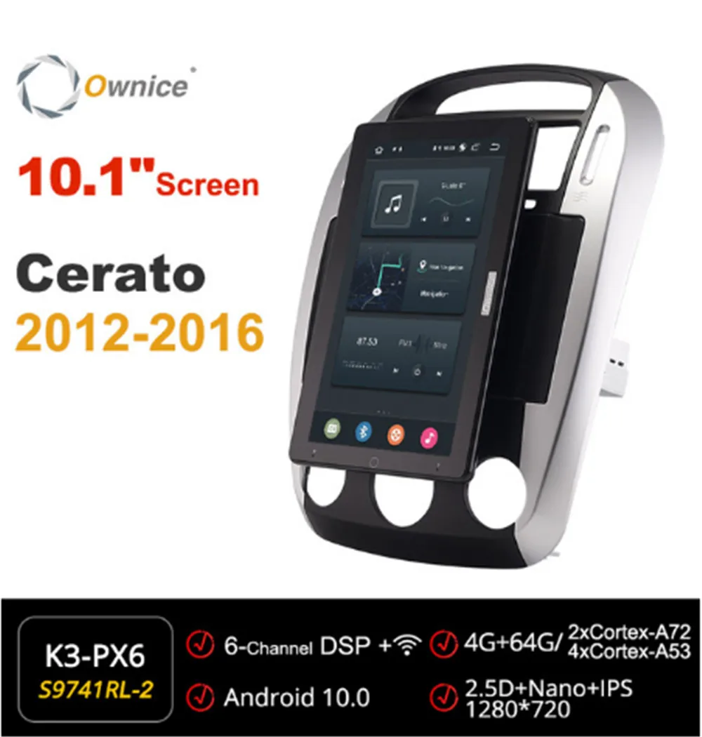 

Ownice 1280*720 Android 10.0 Car Radio for Kia cerato 2012 - 2016 Audio System Player Multimedia head Unit 10.1" IPS Rotatable