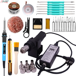 8858 110v220v rework solder station portable mobile phone repair hot air gun desoldering station led digital display heat gun free global shipping