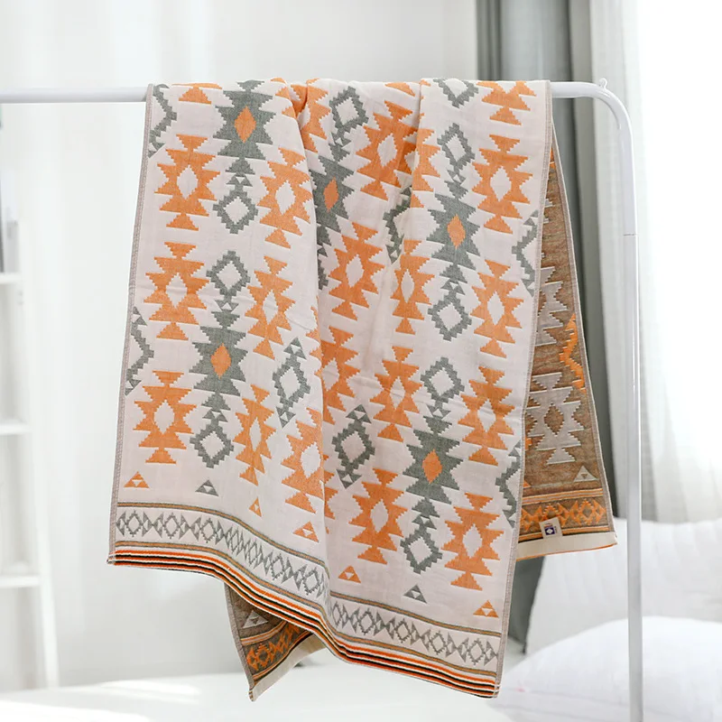 

Junwell Cotton Muslin Large Bath Towel Absorbent Towel Kids Blanket - Luxurious Beach Towel Travel Use