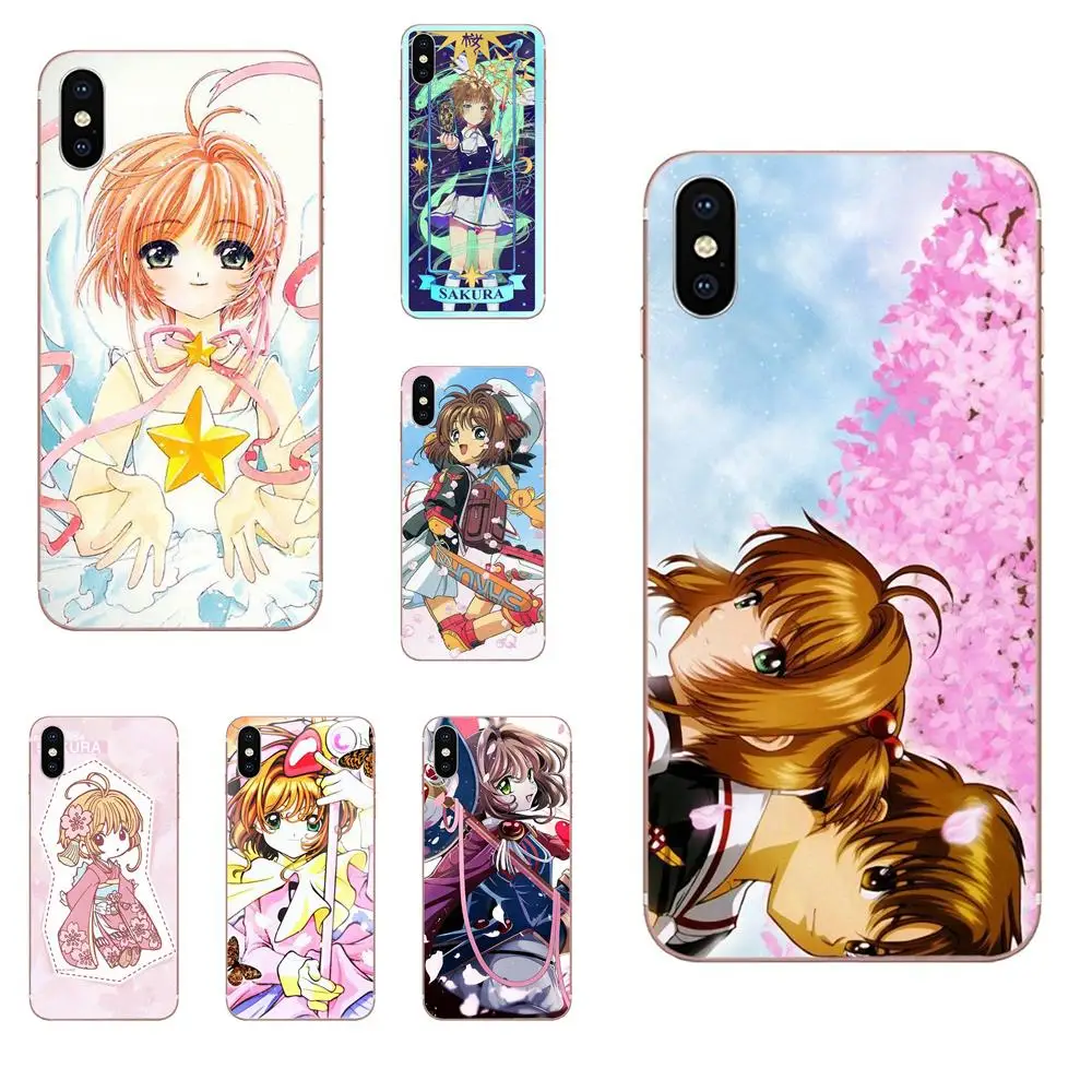 Искатель карт Sakura Cardcaptor для Apple iPhone 4 4s 5 5C 5S SE 6 6S 7 8 Plus X XS Max XR Мягкий ТПУ