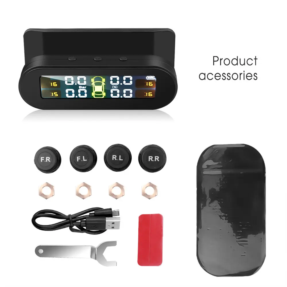 Система контроля давления в шинах TPMS на солнечной батарее система дисплей режиме