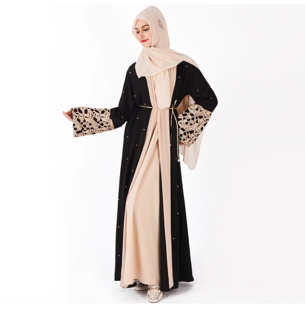 Женское кимоно Кафтан Abaya мусульманский кардиган в стиле хиджаб Абая для