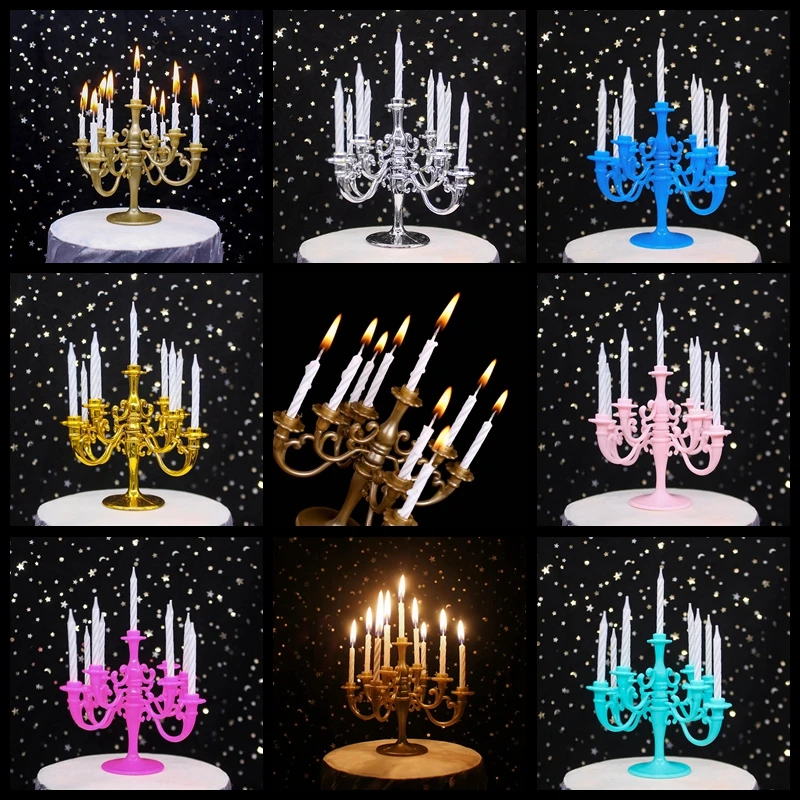 1 комплект яркий подсвечник свеча торт Топпер Днем Рождения Детские Для
