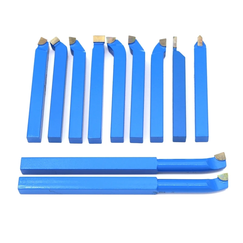 

11 Pcs Metal Carbide Welding Cutter 8mm 10mm Brazed Tipped Tool Bit Cutting Kit Multi-Shape Power Tool Accessories