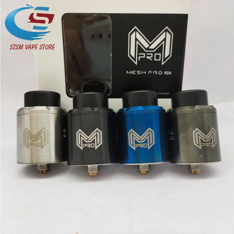 E cig Mesh Pro RDA tank 25 мм одна катушка двойная 810 Delrin капельный наконечник с 510 адаптером
