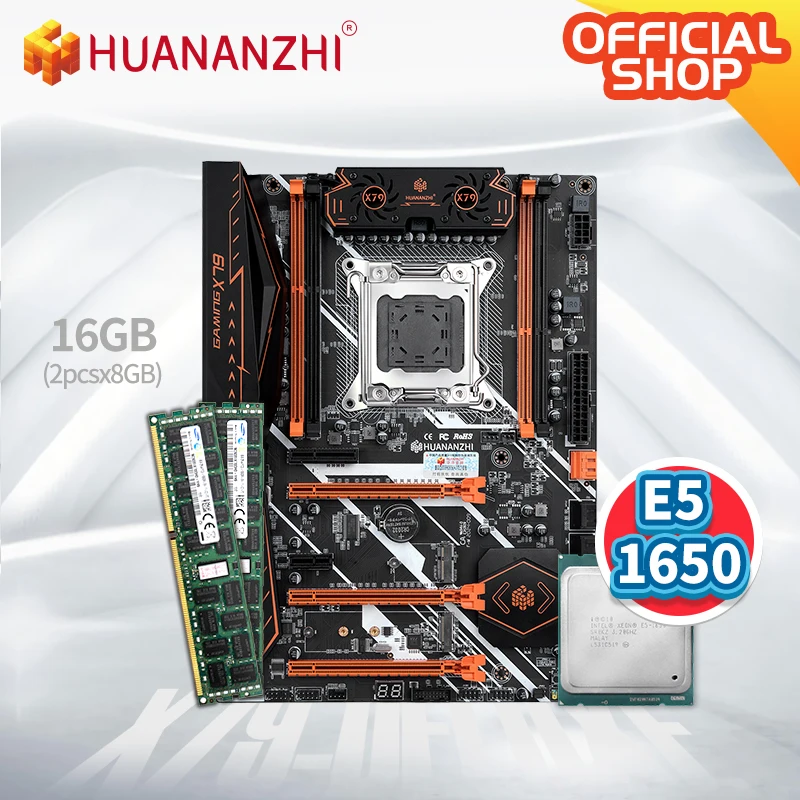 Материнская плата HUANANZHI X79 DELUXE V7.1 с Intel XEON E5 1650 2*8G DDR3 RECC память комбинированный
